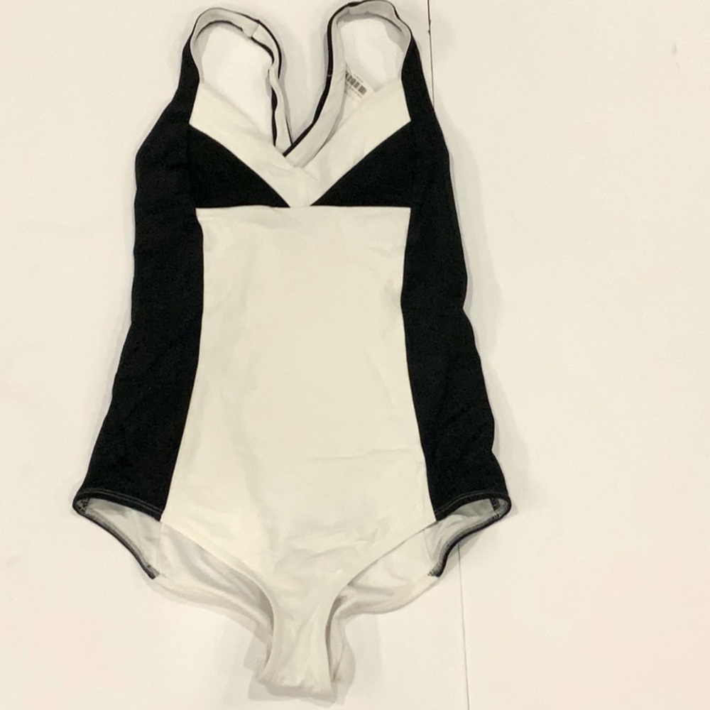 Black and White One-Piece Swimsuit size medium. NWT